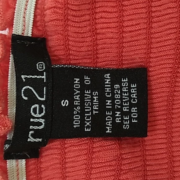 Rue 21 Coral/Cream Lace Floral Maxi Dress. Size Small. - Picture 10 of 11